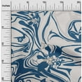thumbnail image 2 of oneOone Cotton Flex Medium Blue Fabric Abstracts Craft Projects Decor Fabric Printed By The Yard 40 Inch Wide, 2 of 5