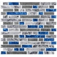 thumbnail image 1 of Jinsinto Blue Self Adhesive Tiles, Adhesive Vinyl Kitchen Backsplash, Bathroom Wall Tile Sticker, Mosaic Effect, 1 of 5