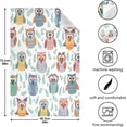 thumbnail image 3 of Dreamtimes Cartoon Cute Owl Kitchen Dish Towels 4 Piece,Absorbent Soft Dishcloths Towels Reusable Hand Towels Quick Drying Cleaning Cloth, Tea Towels,18" x 28", 3 of 7