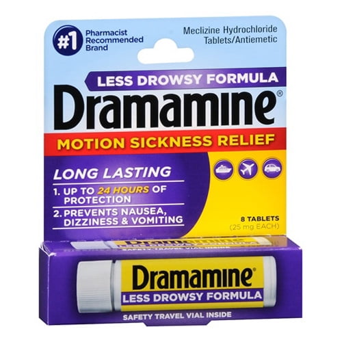 Dramamine Less Drowsy Formula Tablets - 8 Ea, 2 Pack ...