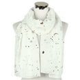 thumbnail image 2 of Outfmvch Scarf For Women Scarf Women Fashion Star Moon Foil Printed Scarf Wrap Silk Shawl Travel Scarves Scarf For Men White One Size, 2 of 2