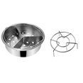 thumbnail image 1 of Shisuyan Steamer Basket Rack Set Silver 3-Piece 8.3In, 1 of 8