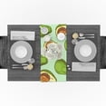 thumbnail image 3 of Long Table Runners Avocado Green Fruit Linen Burlap Table Cloth Runner for Kitchen Wedding Holiday Parties Events Decoration, 3 of 5