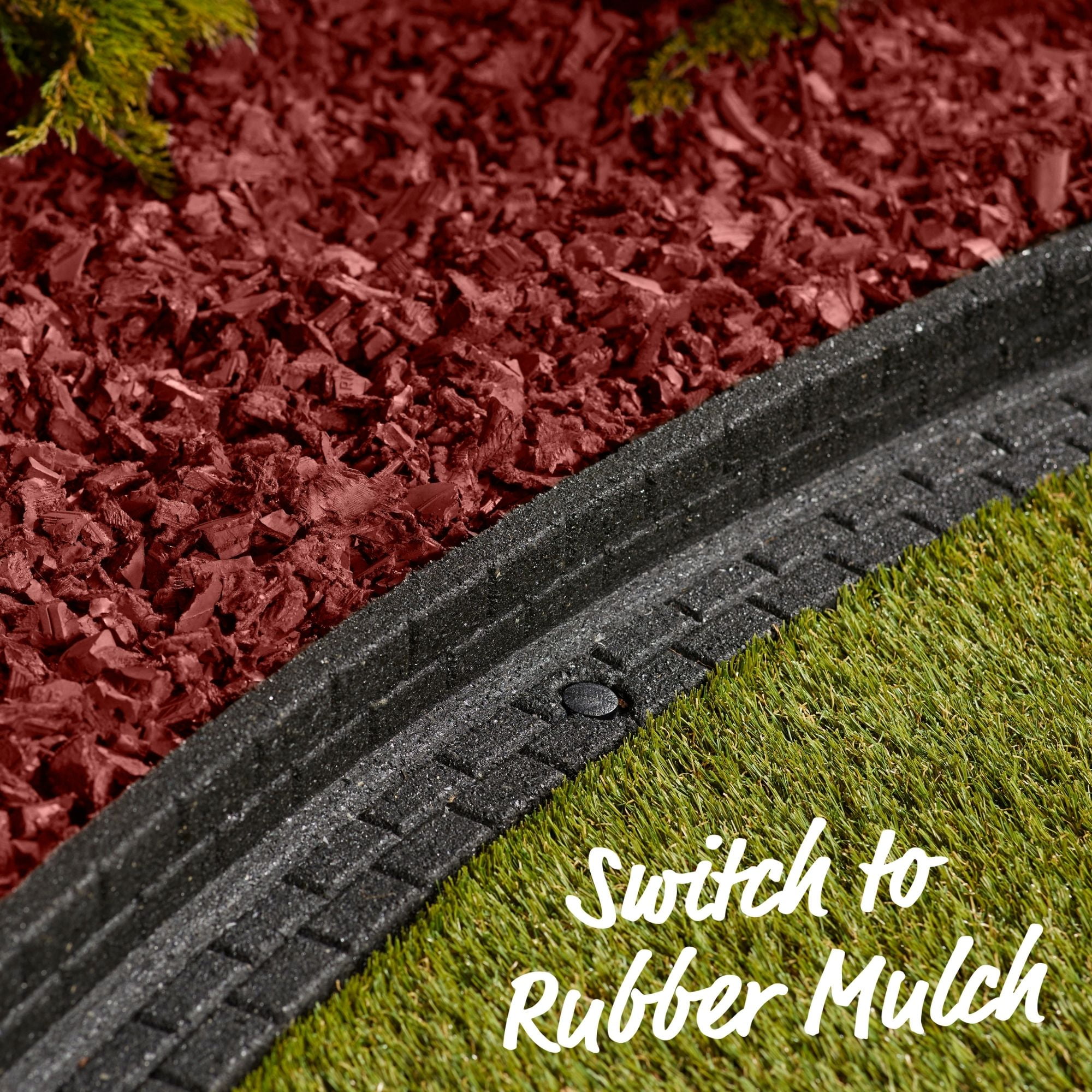 GroundSmart 12+ Year Red Rubber Mulch, 75 Cu Ft