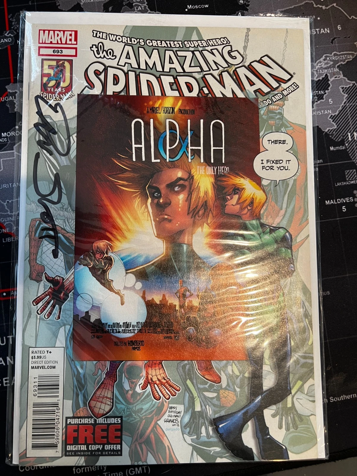 Amazing Spider-Man #693 Signed Dan Slott VERY FINE