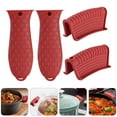 thumbnail image 2 of 1 Set 4Pcs Silicone Anti-Dérapant Porte-Pot Anti-scald Pot Poignée Protecteurs, 2 of 6