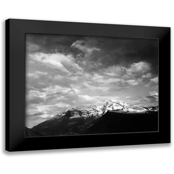 Adams, Ansel 14x12 Black Modern Framed Museum Art Print Titled - Heavens Peak, Glacier National Park, Montana - National Parks and Monuments, 1941
