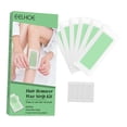 thumbnail image 2 of 40 tiras de cera depilatorias con toallitas, tiras de cera profesionales, suministros de depilación para bikini, cuello, axilas, brazos y cuerpo., 2 of 8
