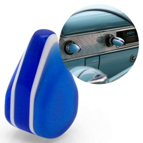 Vintage Parts 96172 Blue Small Tear Shape Dash Knob