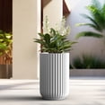 Large Round Column Concrete Planter 21.7