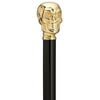 Harvy Canes - Golden Skull - Walking Cane - Walking Cane - 36" - Gold/Black