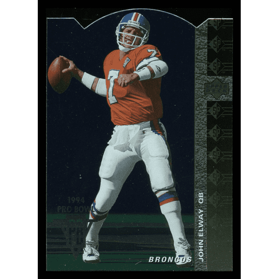 Collectible 1994 Upper Deck SP John Elway #80 Die-Cut Denver Broncos Football Card Denver Broncos NFL Football Trading Card