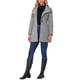 thumbnail image 2 of Abrigo largo de invierno con cinturón para mujer, clásico, de cuello alto, de manga larga, XL, gris, 2 of 8