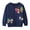 Butterfly Navy Blue, variant on HWJAD 1-Piece Toddler Baby Girls Sweatshirts Cartoons Crewneck Pullover Long Sleeve Shirts Tops Girl Fall Winter Tops 2-7T