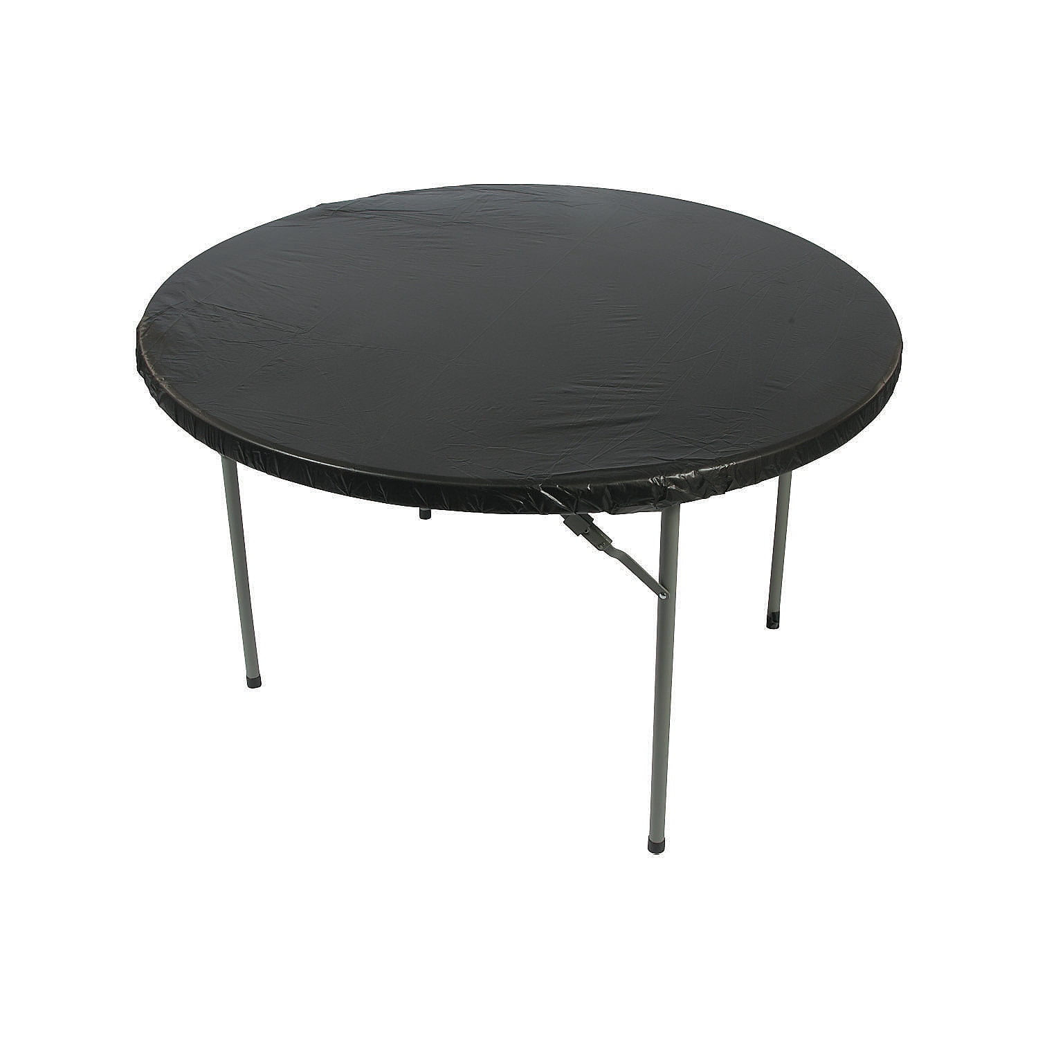 Black Fitted Round Table Cover Party Supplies 1 Piece