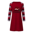 thumbnail image 5 of BLTIBY Christmas Sweatshirt Dress for Women 2024 Xmas Print Winter Fall Round Neck Soft Casual Long Sleeve Fashion Pullover Dresses Outfit with Pockets Trendy Red 3 XXL, 5 of 8