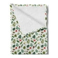 thumbnail image 2 of Garden Art Soft Flannel Fleece Throw Blanket, Botanical Pattern with Leaves of the Jungle Plants Realistic Natural Elements, Cozy Plush for Indoor and Outdoor Use, 50" x 60", Multicolor, by Ambesonne, 2 of 5