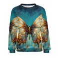 thumbnail image 7 of Watercolor Butterfly Mom Sweatshirt For Women Long Sleeve Pullover, 7 of 7