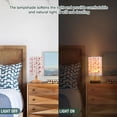 thumbnail image 5 of Small Table Lamp LED Bedside Nightstand Lamps with Fabric Shade Decor Desk Lamp for Living Room Bedroom Office Vertical Stripes Of Hearts, 5 of 7