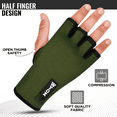 thumbnail image 5 of WYOX Quick Boxing Hand Wraps MMA Inner Gloves Wraps Compression Half Finger Bandages for Fitness, Training & Resistance (Army Green ‑ L/XL), 5 of 8