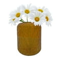 thumbnail image 6 of Bergamo Art 7" Decorative Handmade Patterned Glass Vase in Light Amber, 6 of 7