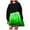 Green, variant on Cameland Dress for Women Crewneck Long Sleeve Color-block Pleated Dress Fall Winter Mini Dresses