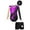 Purple&Black, variant on DPOIS Kids Girls Long Sleeve Rhinestone Gymnastics Leotard Bodysuit Shorts Hair Band Gold&Black 10