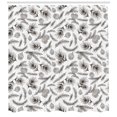 thumbnail image 3 of Ambesonne Pine Cone Shower Curtain, Botanical Branches Nature, 69"Wx84"L, Dark Taupe White, 3 of 3