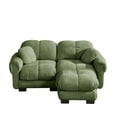 thumbnail image 2 of Nkurdsu 76" Modular Cloud Sectional Sofa with Movable Ottoman, L-Shaped Small Chenille Couch for Living Room, Green, 2 of 9