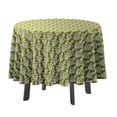 thumbnail image 1 of Vargottam Indoor/OutdoorRoundTablecloth 58 InchRoundTablecloth Waterproof PatioTableCloths,Spring/SummerTableCovers For Backyard CircularTable/Bbqs/Picnic -Olive Green, 1 of 8