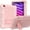 Rosegold, variant on Feishell Case for iPad mini (6th generation) 2021,Built-in with Kickstand,Three Layers Hybrid Heavy Duty Shockproof Rugged Impact Resistant Drop Protection Case Cover,Rose+Black