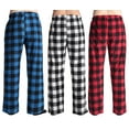 thumbnail image 3 of #followme Polar Fleece Pajama Pants for Men - (Pack of 3) 45960-A-S-SIOC (Small, Three Pack - Buffalo Plaid Red, Buffalo Plaid White, and Buffalo Plaid Blue), 3 of 4