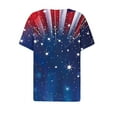thumbnail image 4 of GERsome Womens 4th of July Short Sleeve Tops Casual Loose Fit V-neck T Shirts American Flag Patriotic Tee Shirts S-3XL, 4 of 5