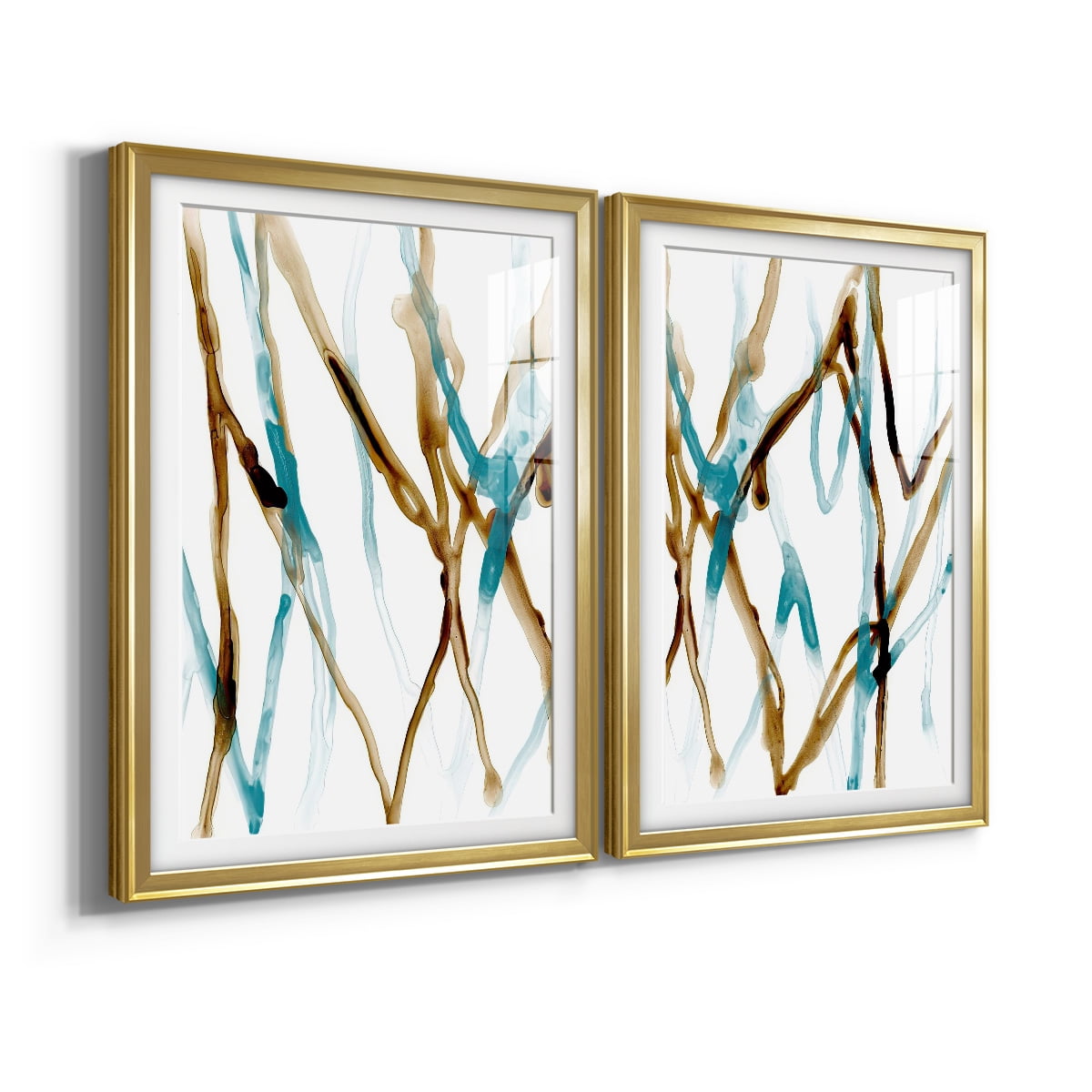 Wexford Home Runnel XVII Premium Framed Print, 30.5" x 42.5" - Ready to Hang, Gold (Set of 2)