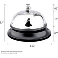 thumbnail image 4 of Call Bell Chrome Finish. Hand front desk ringing bell service hotel, counter, school teacher classroom, restaurant, reception, Hospitals, warehouse, office, dinner, kitchen, elderly ring. 3.38"/Silver, 4 of 5