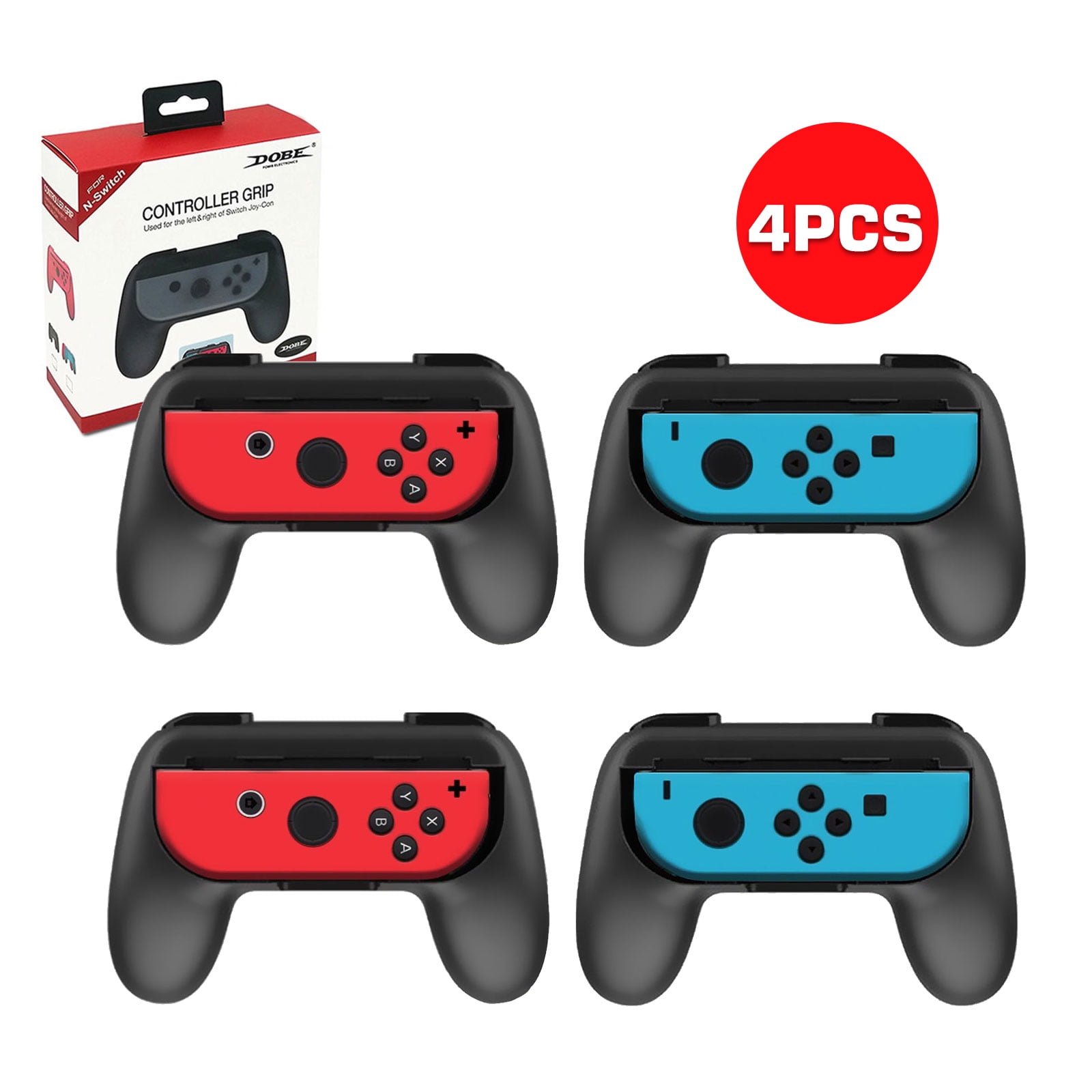 TSV 4/2 Pcs Joy Grips Ergonomic Controller Grip Handle Kit for Switch