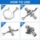 thumbnail image 4 of Uxcell 2Pack Abrazaderas Tri, 0.75 Pulgadas Acero Inoxidable 304 Abrazaderas Tri de Pin Único de Alta Resistencia con Tuerca de Alas y Juntas de Silicona para Ferrule TC, 4 of 6