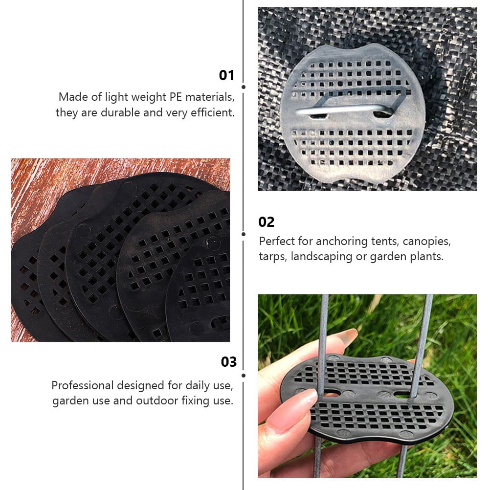 400Pcs Landscape Staple Gasket Landscape Staples Washer Landscape Gasket Garden Stakes Gasket for Outdoor Weed Barrier Fabric Yard Tent