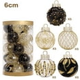 thumbnail image 2 of Black and Gold Christmas Ornaments, 25pcs Shatterproof Bauble Set for Christmas Tree Decoration, Elegant Holiday Hanging Decorations for 2025 Home and Party Décor, 2 of 5