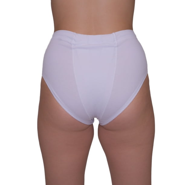 Underworks Vulvar Varicosity and Prolapse Support Panty with Groin  Compression Bands. White - Medium 