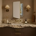 thumbnail image 4 of TEHOME Garnes Recessed or Surface Mount Framed Medicine Cabinet with Adjustable Shelves 20'' x 30'' - Brushed Gold, 4 of 10