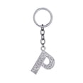 thumbnail image 1 of CIMAXIC Birthday Simple Stylish Letter Key Chain Metal Rhinestones Key Ring Alphabet Keychain Bag Pendant Charm Birthday Gift (Letter P),3.54"X1.18"X0.08", 1 of 4