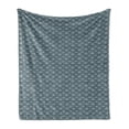 thumbnail image 1 of Vintage Soft Flannel Fleece Blanket, Scale Design with Flower Buds Abstract Garden Art Motifs Weathered Backdrop, Cozy Plush for Indoor and Outdoor Use, 50" x 70", Dark Teal Eggshell, by Ambesonne, 1 of 6