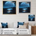 thumbnail image 4 of Designart "The Blue Moon Is Blue I" Fantasy Floater Framed Canvas Wall Art, 4 of 7