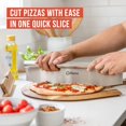 thumbnail image 4 of Chef Pomodoro Ultimate Pizza Lover's Bundle: 12x14 Aluminum Pizza Peel with Foldable Wood Handle & 14in Stainless Steel Pizza Rocker Cutter, 4 of 9