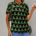 thumbnail image 4 of Beach Art Sunflower T-Shirts Nature Floral Print Casual T-Shirt Women Short Sleeve Retro Oversized Tee Shirt Clothes Gif, 4 of 7