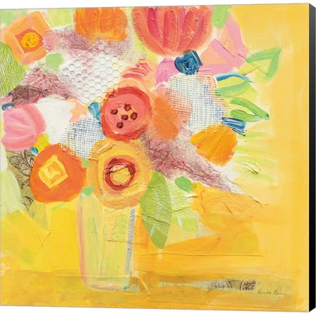 Misty Yellow Floral by Farida Zaman, Canvas Wall Art - Walmart.com