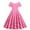Pink, variant on YYDGH 1950s Retro Rockabilly Dress for Women Crew Neck Vintage Elegant Cocktail Party Dress Short Sleeve Polka Dot A-Line Swing Tea Dresses Red M