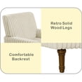 thumbnail image 5 of CQSXDA Corduroy Accent Upholstered Armchair with 9-Inch Solid Wood Legs for Modern Living Room Decor, Beige, 5 of 9