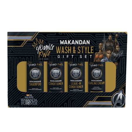 Young King x Black Panther 2: Wakanda Wash & Style Gift Set, All Hair Type